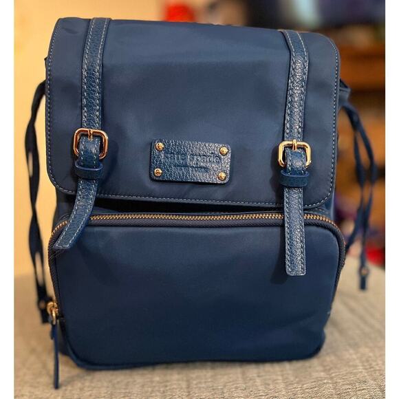 kate spade Handbags - Kate Spade Cooper Square Nylon backpack Blue